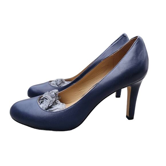 Ann Taylor Classic Round Toe Leather Pumps Heels 9.5 - Picture 9 of 9